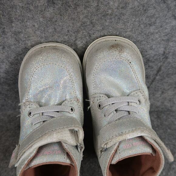 Stride Rite Shoes Kids 7 Boots Quinn Leather Iridescent Toddler Baby Comfort SRT - Picture 8 of 14